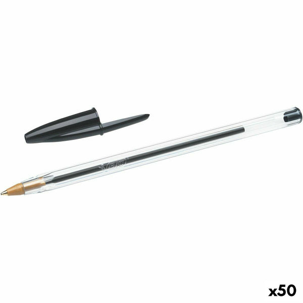 Penna Bic Cristal Original Svart 0,32 mm (50 antal)-Kontor och Kontorsmaterial, Kulspetspennor, pennor och skrivverktyg-Bic-peaceofhome.se
