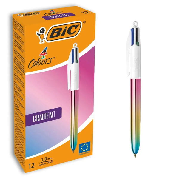 Penna Bic Gradient Multicolour 0,32 mm (12 Delar)-Kontor och Kontorsmaterial, Kulspetspennor, pennor och skrivverktyg-Bic-peaceofhome.se