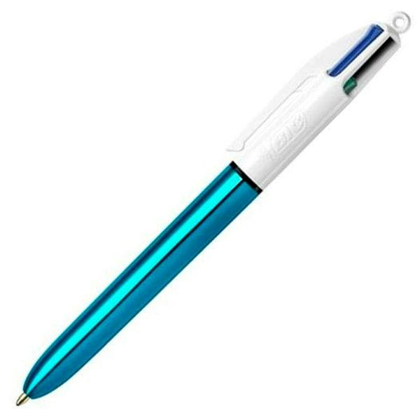 Penna Bic Shine Silver Vit (12 Delar)-Kontor och Kontorsmaterial, Kulspetspennor, pennor och skrivverktyg-Bic-peaceofhome.se