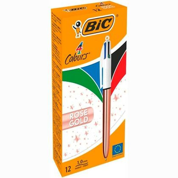 Penna Bic Vit Rosa (12 Delar)-Kontor och Kontorsmaterial, Kulspetspennor, pennor och skrivverktyg-Bic-peaceofhome.se