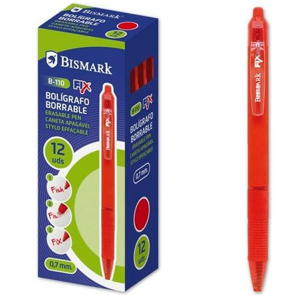 Penna Bismark B-110 Fix Röd 0,7 mm (12 Delar)-Kontor och Kontorsmaterial, Kulspetspennor, pennor och skrivverktyg-Bismark-peaceofhome.se