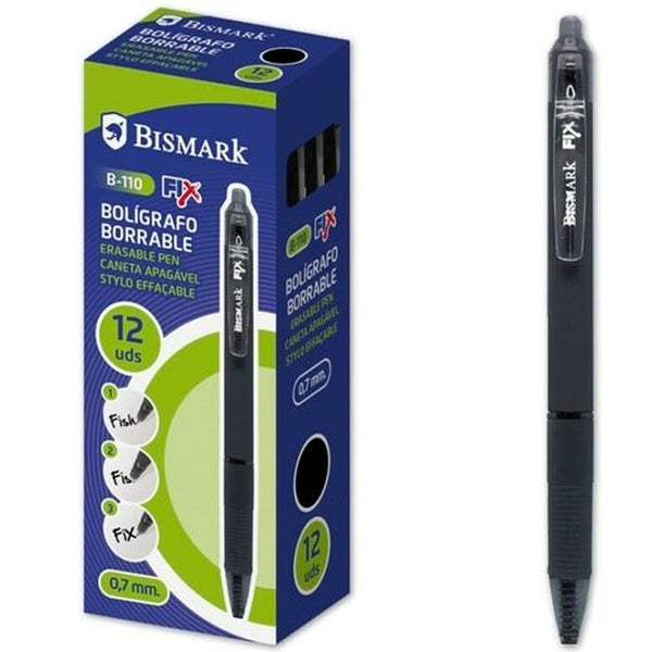 Penna Bismark B-110 Fix Svart 0,7 mm (12 Delar)-Kontor och Kontorsmaterial, Kulspetspennor, pennor och skrivverktyg-Bismark-peaceofhome.se