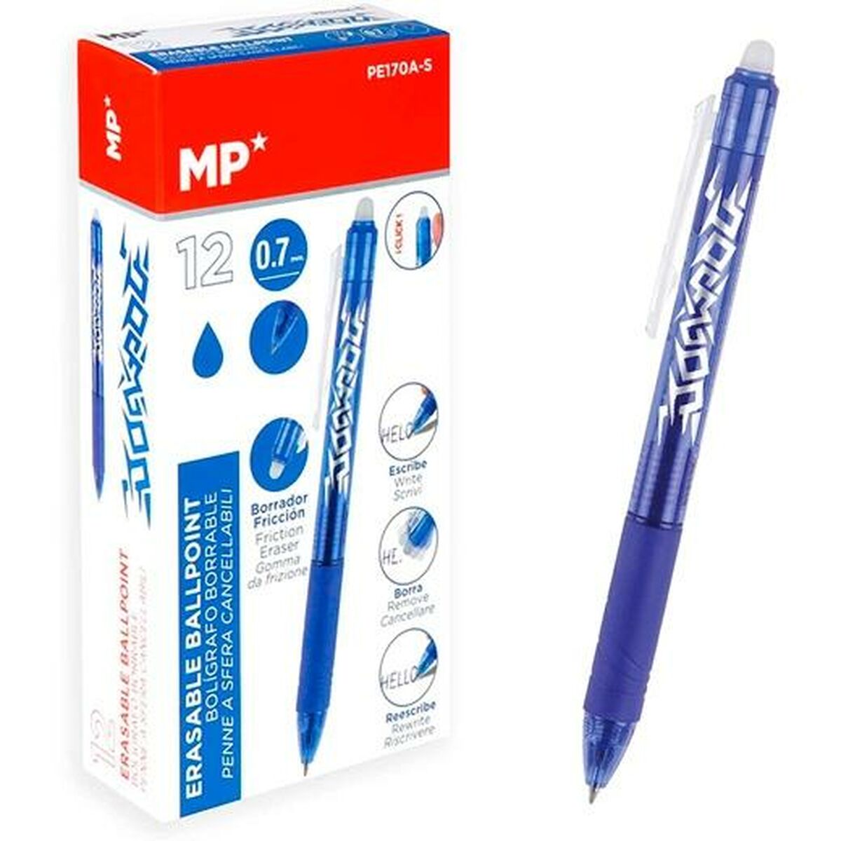Penna MP Suddbart bläck 0,7 mm 12 antal-Kontor och Kontorsmaterial, Kulspetspennor, pennor och skrivverktyg-MP-peaceofhome.se