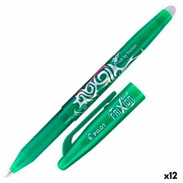 Penna Pilot Frixion Ball Suddbart bläck Grön 0,5 mm 0,7 mm (12 antal)-Kontor och Kontorsmaterial, Kulspetspennor, pennor och skrivverktyg-Pilot-peaceofhome.se