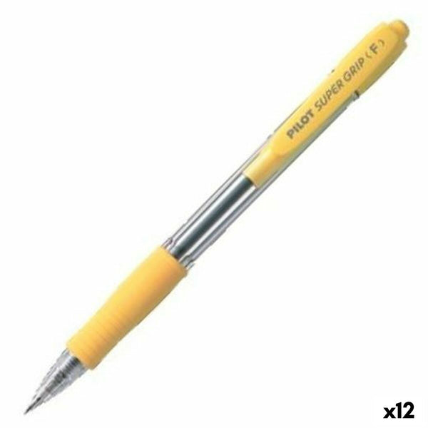 Penna Pilot Supergrip Gul 0,4 mm (12 antal)-Kontor och Kontorsmaterial, Kulspetspennor, pennor och skrivverktyg-Pilot-peaceofhome.se