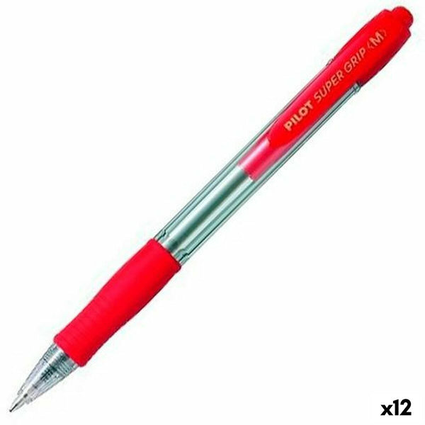 Penna Pilot Supergrip Röd 0,4 mm (12 antal)-Kontor och Kontorsmaterial, Kulspetspennor, pennor och skrivverktyg-Pilot-peaceofhome.se