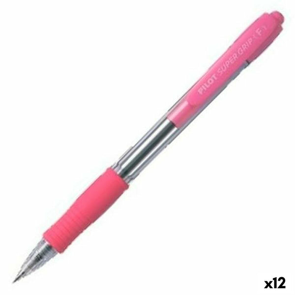 Penna Pilot Supergrip Rosa 0,4 mm (12 antal)-Kontor och Kontorsmaterial, Kulspetspennor, pennor och skrivverktyg-Pilot-peaceofhome.se