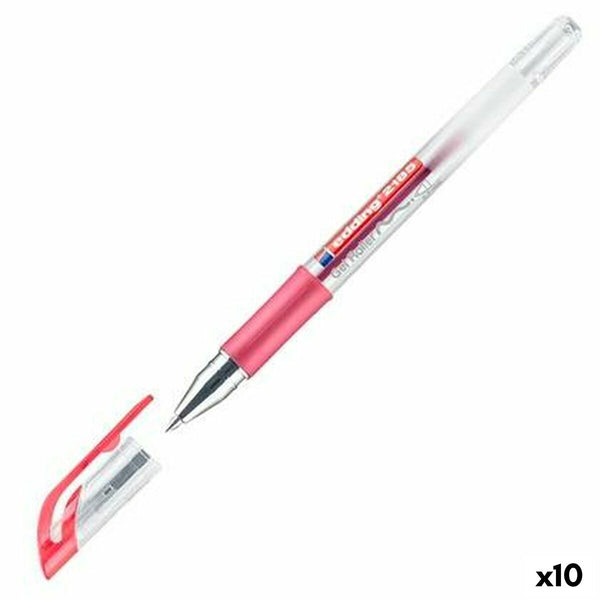 Penna Roller Edding 2185 Röd 0,7 mm (10 antal)-Kontor och Kontorsmaterial, Kulspetspennor, pennor och skrivverktyg-Edding-peaceofhome.se