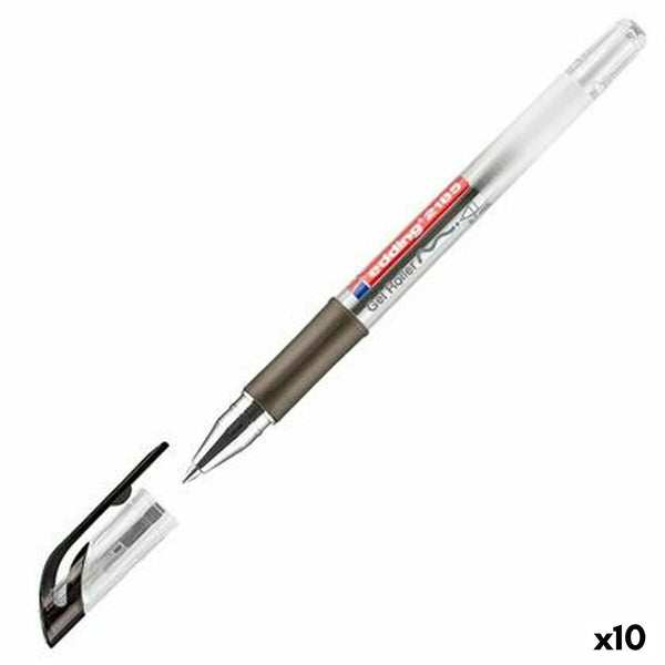 Penna Roller Edding 2185 Svart 0,7 mm (10 antal)-Kontor och Kontorsmaterial, Kulspetspennor, pennor och skrivverktyg-Edding-peaceofhome.se
