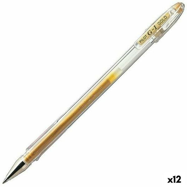 Penna Roller Pilot G-1 Gyllene 0,4 mm (12 antal)-Kontor och Kontorsmaterial, Kulspetspennor, pennor och skrivverktyg-Pilot-peaceofhome.se