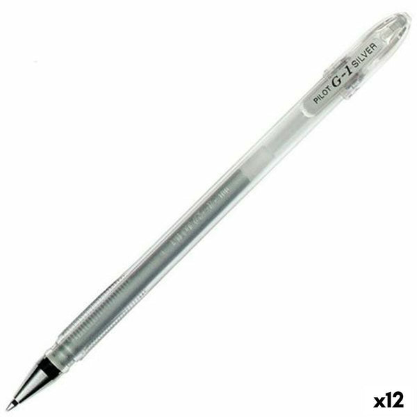 Penna Roller Pilot G-1 Silvrig 0,4 mm (12 antal)-Kontor och Kontorsmaterial, Kulspetspennor, pennor och skrivverktyg-Pilot-peaceofhome.se