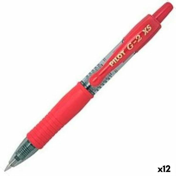 Penna Roller Pilot G-2 XS Indragbar Röd 0,4 mm (12 antal)-Kontor och Kontorsmaterial, Kulspetspennor, pennor och skrivverktyg-Pilot-peaceofhome.se