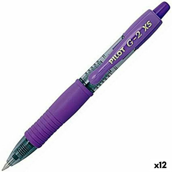 Penna Roller Pilot G-2 XS Indragbar Violett 0,4 mm (12 antal)-Kontor och Kontorsmaterial, Kulspetspennor, pennor och skrivverktyg-Pilot-peaceofhome.se