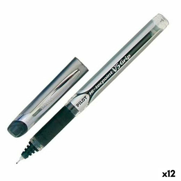 Penna Roller Pilot V5 Grip Svart 0,3 mm (12 antal)-Kontor och Kontorsmaterial, Kulspetspennor, pennor och skrivverktyg-Pilot-peaceofhome.se