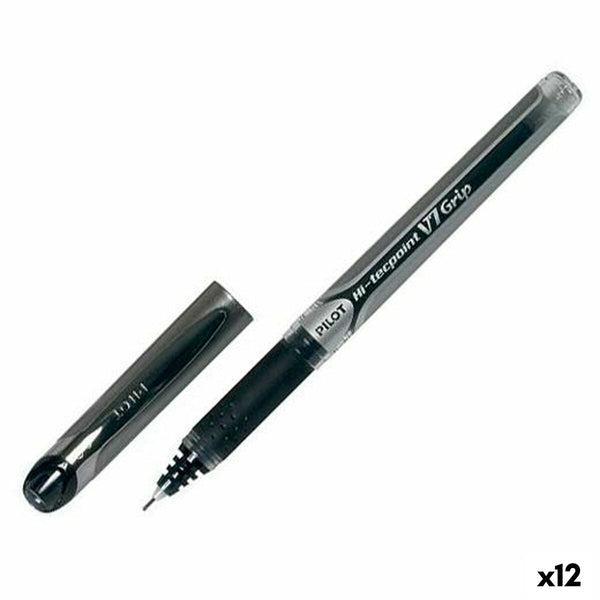 Penna Roller Pilot V7 Grip Svart 0,5 mm (12 antal)-Kontor och Kontorsmaterial, Kulspetspennor, pennor och skrivverktyg-Pilot-peaceofhome.se