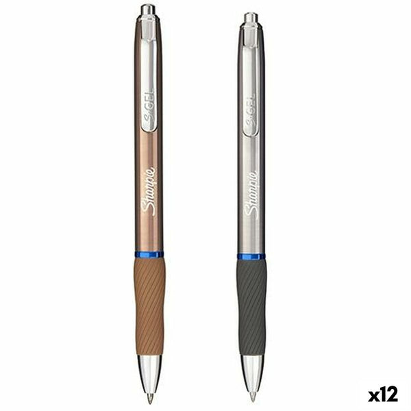Penna Sharpie SGEL Metallic Blå Silvrig Koppar 0,7 mm (12 antal)-Kontor och Kontorsmaterial, Kulspetspennor, pennor och skrivverktyg-Sharpie-peaceofhome.se