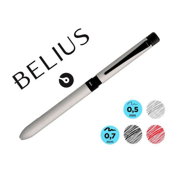 Penna för flytande bläck Belius BB185 Silvrig 1 mm-Kontor och Kontorsmaterial, Kulspetspennor, pennor och skrivverktyg-Belius-peaceofhome.se
