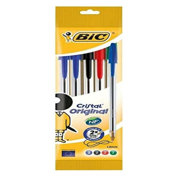 Penna för flytande bläck Bic 802054 1 mm 0,32 mm Multicolour Transparent (5 antal)-Kontor och Kontorsmaterial, Kulspetspennor, pennor och skrivverktyg-Bic-peaceofhome.se