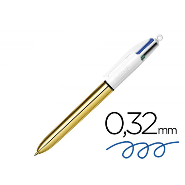 Penna för flytande bläck Bic Gyllene-Kontor och Kontorsmaterial, Kulspetspennor, pennor och skrivverktyg-Bic-peaceofhome.se