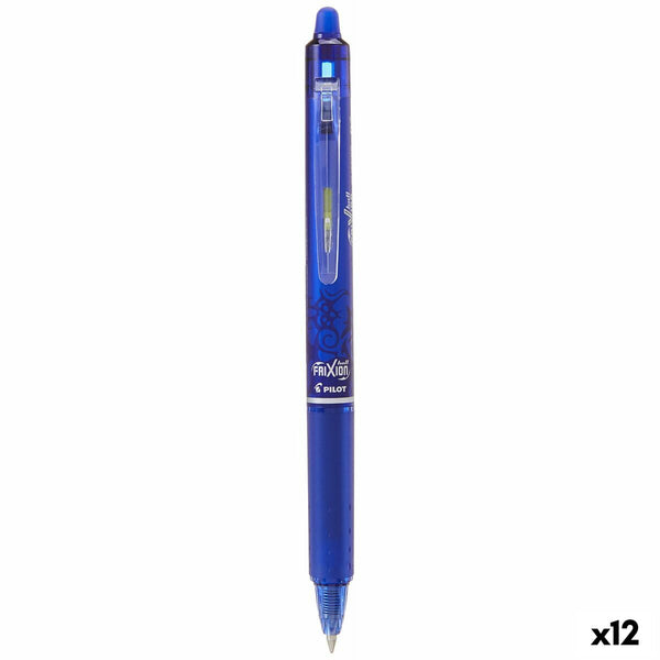 Penna för flytande bläck Pilot Frixion Clicker Blå 0,4 mm (12 antal)-Kontor och Kontorsmaterial, Kulspetspennor, pennor och skrivverktyg-Pilot-peaceofhome.se