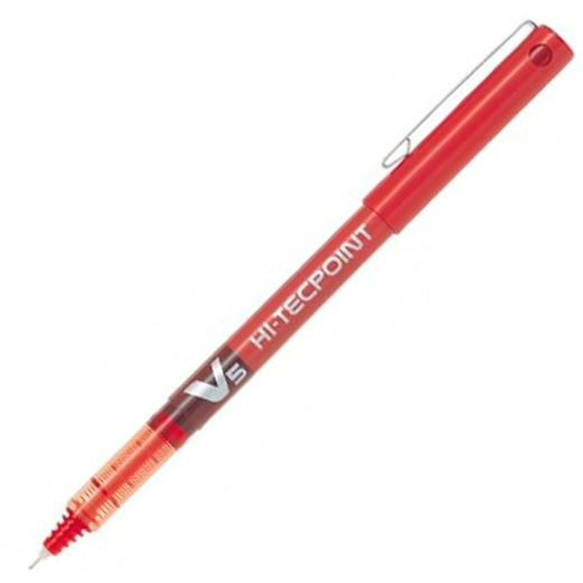 Penna för flytande bläck Pilot V-5 Hi-Tecpoint Röd 0,3 mm (12 antal)-Kontor och Kontorsmaterial, Kulspetspennor, pennor och skrivverktyg-Pilot-peaceofhome.se