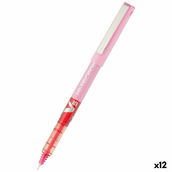 Penna för flytande bläck Pilot V-5 Hi-Tecpoint Rosa 0,3 mm (12 antal)-Kontor och Kontorsmaterial, Kulspetspennor, pennor och skrivverktyg-Pilot-peaceofhome.se