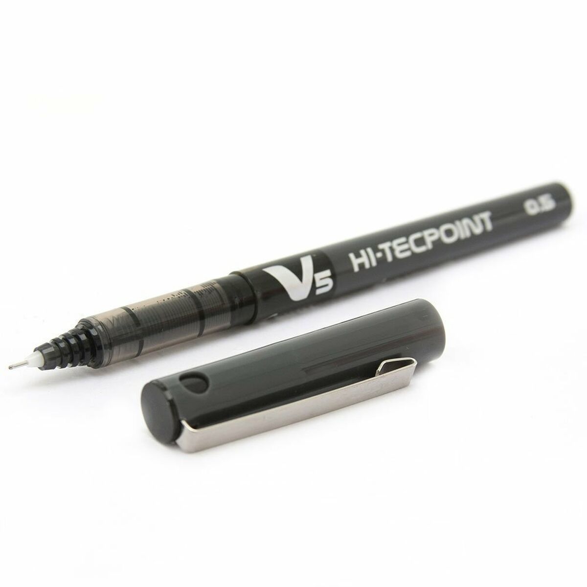 Penna för flytande bläck Pilot V-5 Hi-Tecpoint Svart 0,3 mm (12 antal)-Kontor och Kontorsmaterial, Kulspetspennor, pennor och skrivverktyg-Pilot-peaceofhome.se