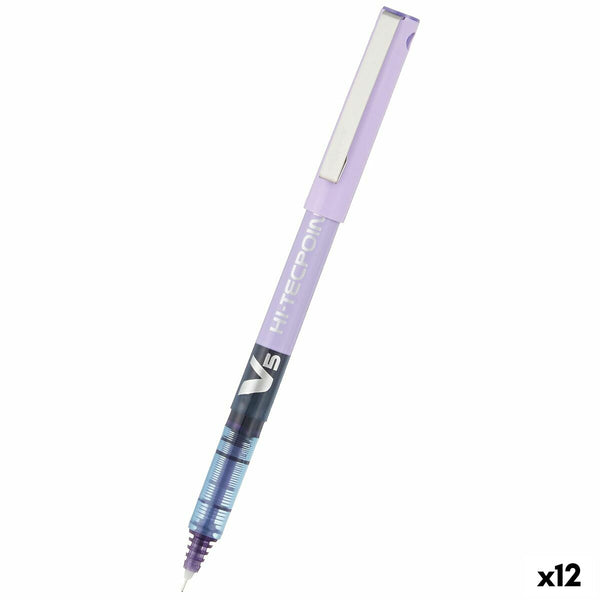 Penna för flytande bläck Pilot V-5 Hi-Tecpoint Violett 0,3 mm (12 antal)-Kontor och Kontorsmaterial, Kulspetspennor, pennor och skrivverktyg-Pilot-peaceofhome.se