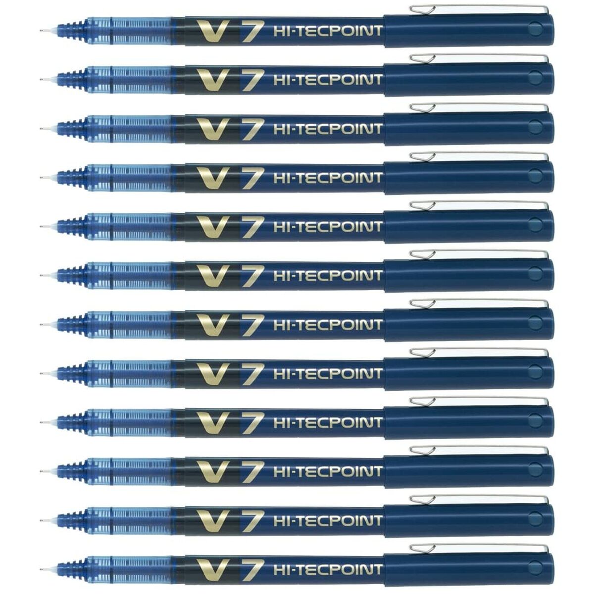 Penna för flytande bläck Pilot V-7 Hi-Tecpoint Blå 0,5 mm (12 antal)-Kontor och Kontorsmaterial, Kulspetspennor, pennor och skrivverktyg-Pilot-peaceofhome.se