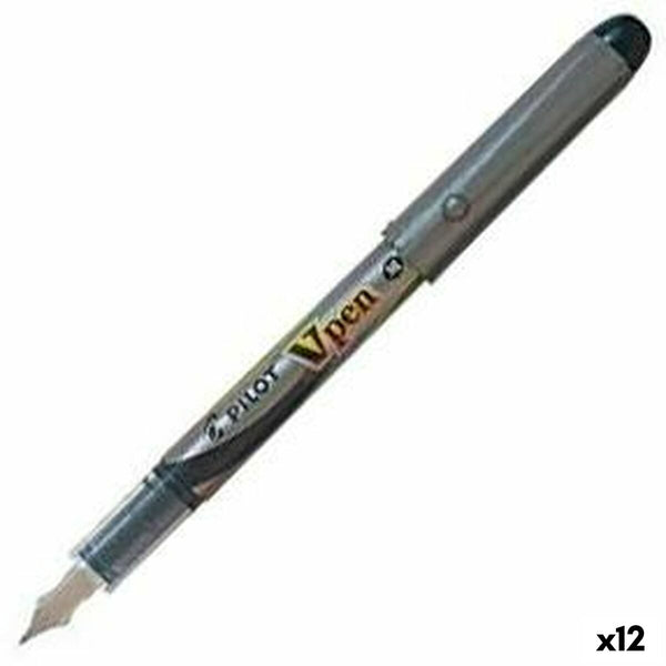 Penna för flytande bläck Pilot V Pen Disponibel Kalligrafipenna Svart Stål 0,4 mm (12 antal)-Kontor och Kontorsmaterial, Kulspetspennor, pennor och skrivverktyg-Pilot-peaceofhome.se