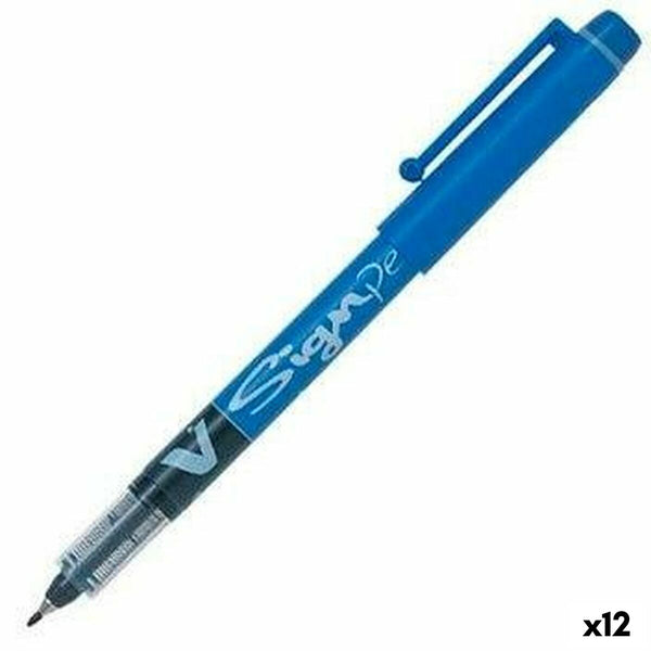 Penna för flytande bläck Pilot V Sign Pen Blå 0,6 mm (12 antal)-Kontor och Kontorsmaterial, Kulspetspennor, pennor och skrivverktyg-Pilot-peaceofhome.se