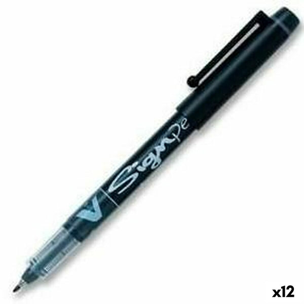 Penna för flytande bläck Pilot V-Sign Svart 0,6 mm (12 antal)-Kontor och Kontorsmaterial, Kulspetspennor, pennor och skrivverktyg-Pilot-peaceofhome.se