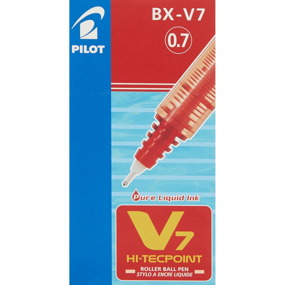 Penna för flytande bläck Pilot V7 Hi-Tecpoint Röd 0,5 mm (12 antal)-Kontor och Kontorsmaterial, Kulspetspennor, pennor och skrivverktyg-Pilot-peaceofhome.se