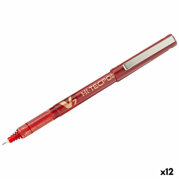 Penna för flytande bläck Pilot V7 Hi-Tecpoint Röd 0,5 mm (12 antal)-Kontor och Kontorsmaterial, Kulspetspennor, pennor och skrivverktyg-Pilot-peaceofhome.se