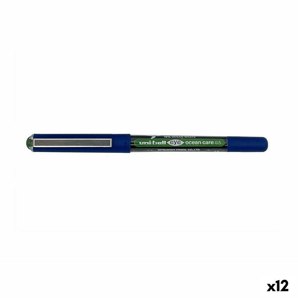 Penna för flytande bläck Uni-Ball Eye Ocean Care 0,5 mm Grön (12 antal)-Kontor och Kontorsmaterial, Kulspetspennor, pennor och skrivverktyg-Uni-Ball-peaceofhome.se