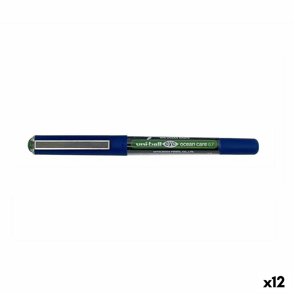 Penna för flytande bläck Uni-Ball Eye Ocean Care 0,7 mm Grön (12 antal)-Kontor och Kontorsmaterial, Kulspetspennor, pennor och skrivverktyg-Uni-Ball-peaceofhome.se