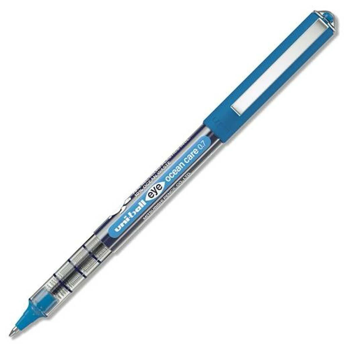 Penna för flytande bläck Uni-Ball Eye Ocean Care Blå 0,7 mm (12 antal)-Kontor och Kontorsmaterial, Kulspetspennor, pennor och skrivverktyg-Uni-Ball-peaceofhome.se
