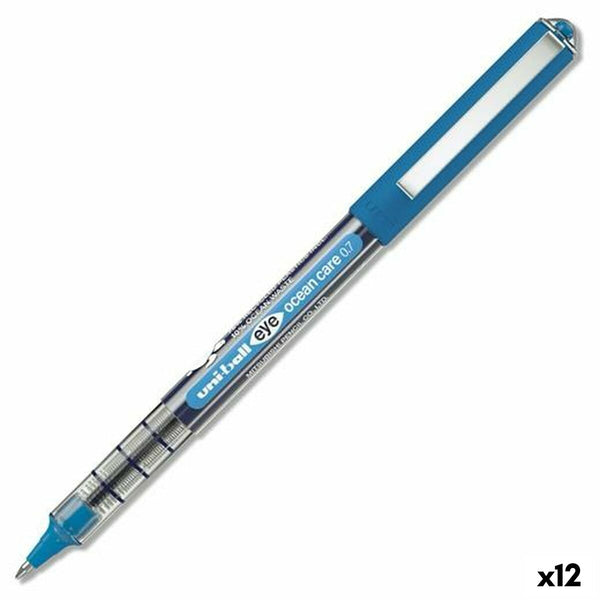 Penna för flytande bläck Uni-Ball Eye Ocean Care Blå 0,7 mm (12 antal)-Kontor och Kontorsmaterial, Kulspetspennor, pennor och skrivverktyg-Uni-Ball-peaceofhome.se