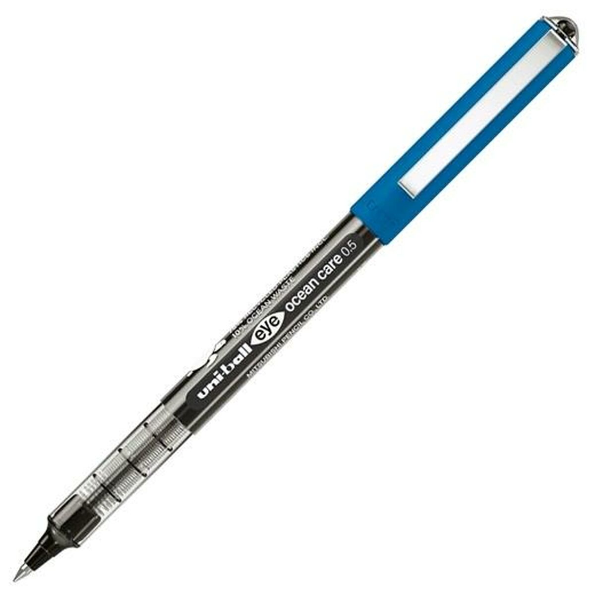 Penna för flytande bläck Uni-Ball Eye Ocean Care Svart 0,5 mm (12 antal)-Kontor och Kontorsmaterial, Kulspetspennor, pennor och skrivverktyg-Uni-Ball-peaceofhome.se