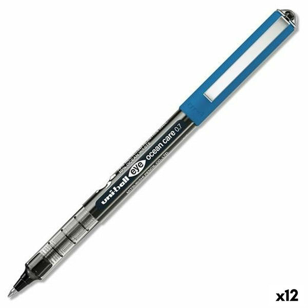 Penna för flytande bläck Uni-Ball Eye Ocean Care Svart 0,7 mm (12 antal)-Kontor och Kontorsmaterial, Kulspetspennor, pennor och skrivverktyg-Uni-Ball-peaceofhome.se