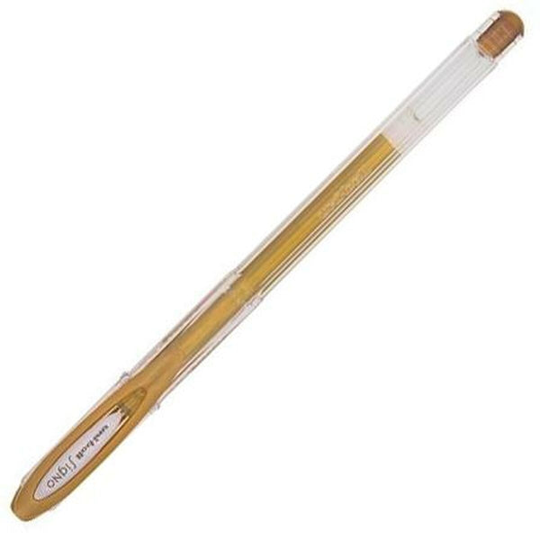 Penna för flytande bläck Uni-Ball Rollerball Signo Noble Gyllene Metallic 0,5 mm (12 Delar)-Kontor och Kontorsmaterial, Kulspetspennor, pennor och skrivverktyg-Uni-Ball-peaceofhome.se