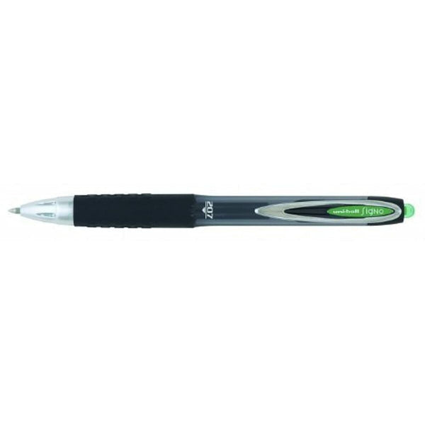 Penna för flytande bläck Uni-Ball Rollerball Signo UM-207 Grön 0,4 mm (12 Delar)-Kontor och Kontorsmaterial, Kulspetspennor, pennor och skrivverktyg-Uni-Ball-peaceofhome.se