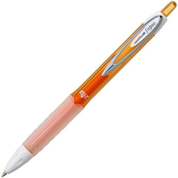Penna för flytande bläck Uni-Ball Rollerball Signo UM-207 Orange 0,4 mm (12 Delar)-Kontor och Kontorsmaterial, Kulspetspennor, pennor och skrivverktyg-Uni-Ball-peaceofhome.se