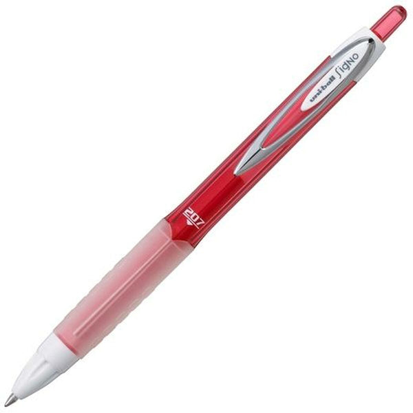 Penna för flytande bläck Uni-Ball Rollerball Signo UM-207 Röd 0,4 mm (12 Delar)-Kontor och Kontorsmaterial, Kulspetspennor, pennor och skrivverktyg-Uni-Ball-peaceofhome.se