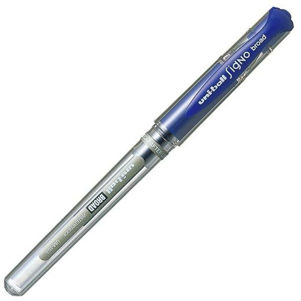 Penna för flytande bläck Uni-Ball Signo Broad UM-153 W Blå 0,6 mm (12 Delar)-Kontor och Kontorsmaterial, Kulspetspennor, pennor och skrivverktyg-Uni-Ball-peaceofhome.se