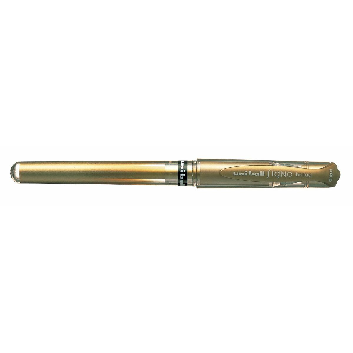 Penna för flytande bläck Uni-Ball Signo Broad UM-153 W Gyllene 0,6 mm (12 Delar)-Kontor och Kontorsmaterial, Kulspetspennor, pennor och skrivverktyg-Uni-Ball-peaceofhome.se