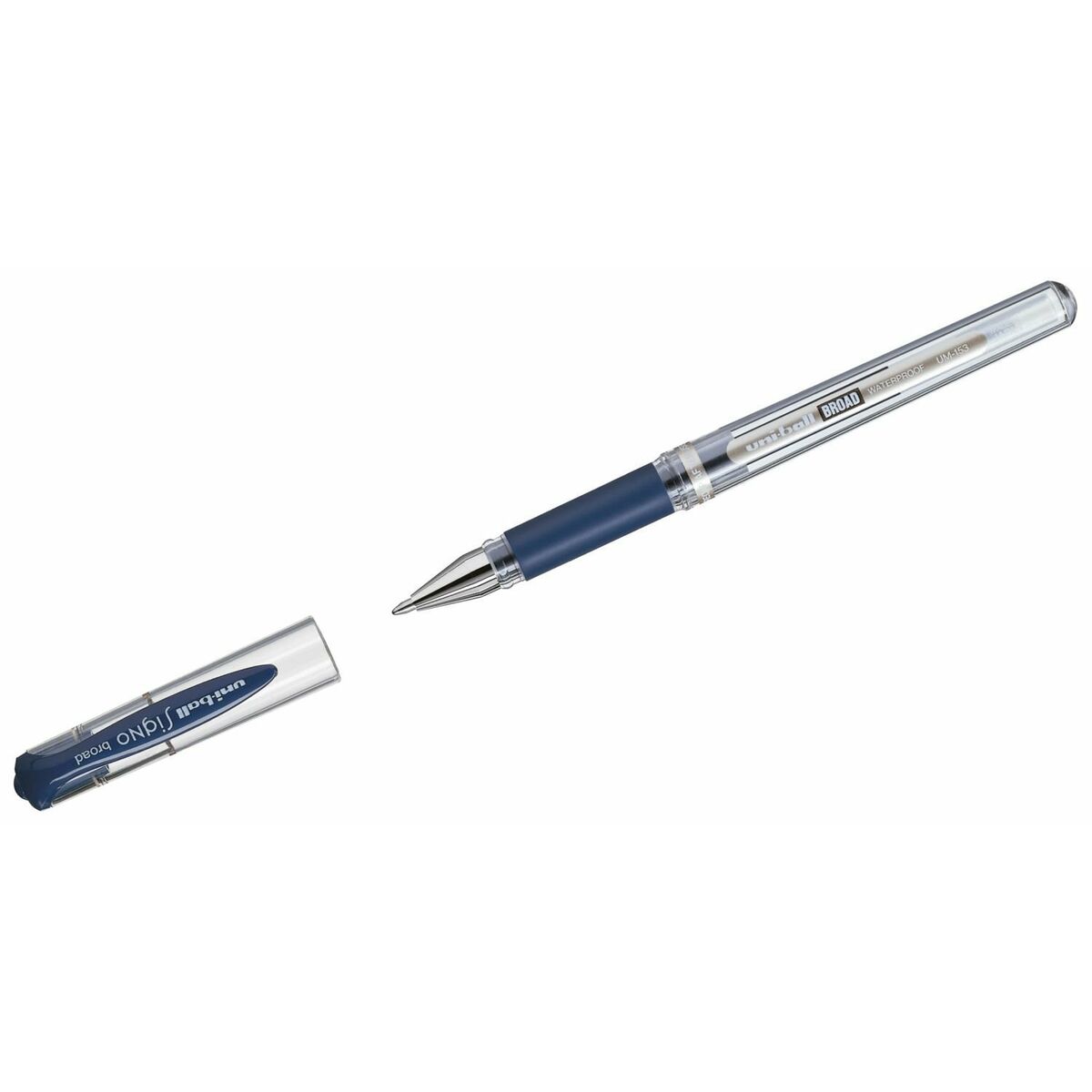 Penna för flytande bläck Uni-Ball Signo Broad UM-153 W Mörkblå 0,6 mm (12 Delar)-Kontor och Kontorsmaterial, Kulspetspennor, pennor och skrivverktyg-Uni-Ball-peaceofhome.se