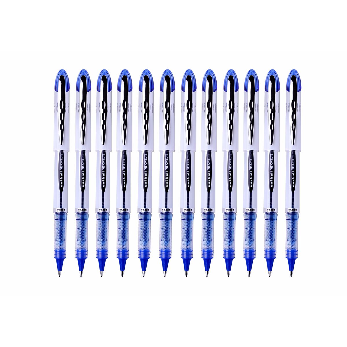 Penna för flytande bläck Uni-Ball Vision Elite 0.8 Blå 0,6 mm (12 Delar)-Kontor och Kontorsmaterial, Kulspetspennor, pennor och skrivverktyg-Uni-Ball-peaceofhome.se