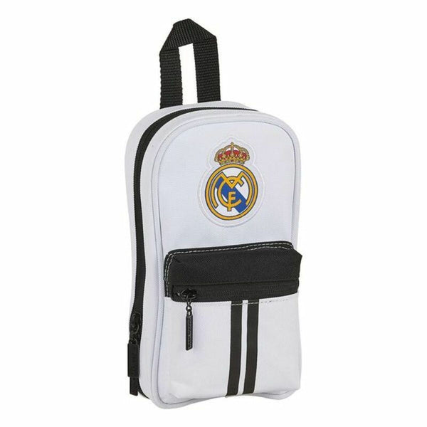 Pennfodral Ryggsäck Real Madrid C.F. 20/21 Vit Svart 12 x 23 x 5 cm-Kontor och Kontorsmaterial, Skol- och utbildningsmaterial-Real Madrid C.F.-peaceofhome.se