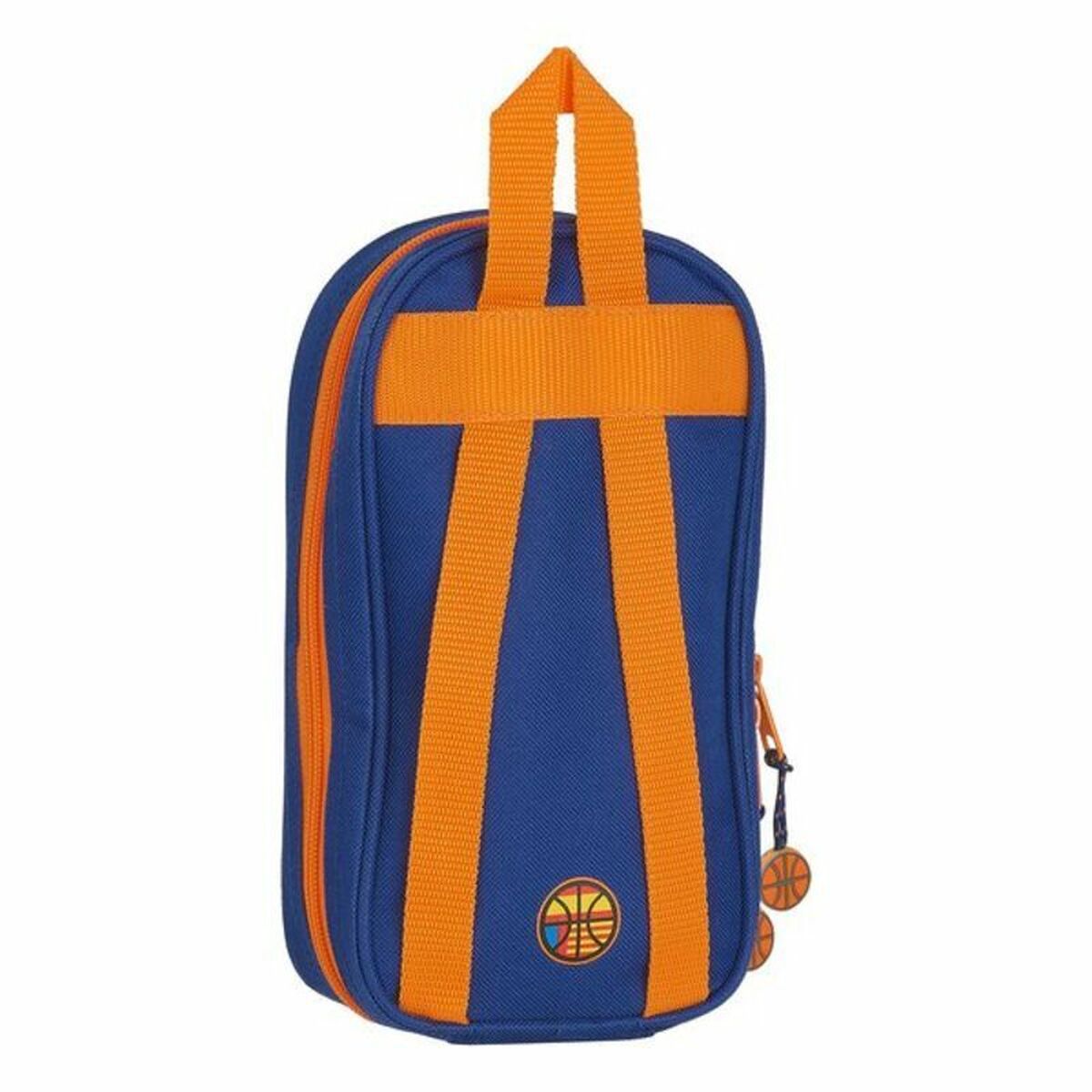 Pennfodral Ryggsäck Valencia Basket M747 Blå Orange 12 x 23 x 5 cm (33 Delar)-Kontor och Kontorsmaterial, Skol- och utbildningsmaterial-Valencia Basket-peaceofhome.se